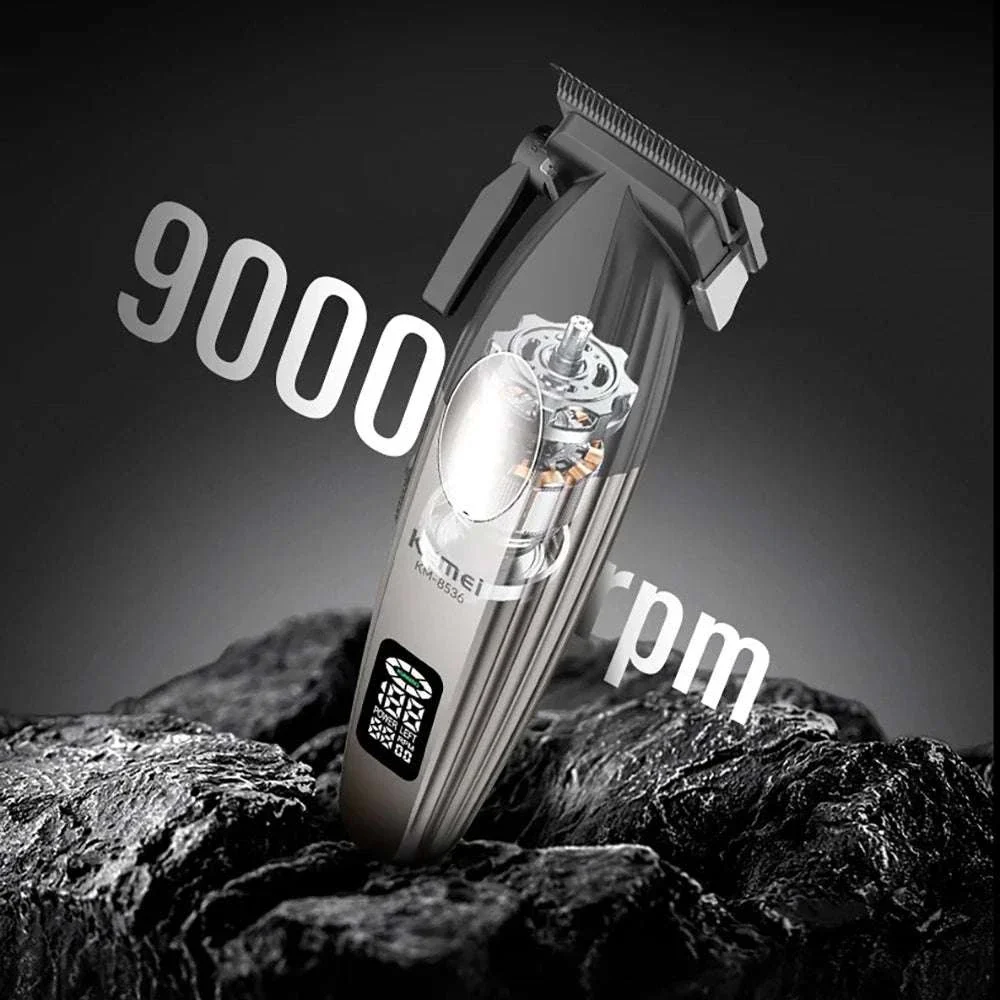 Kemei KM-8536 Cordless Hair Clipper & Trimmer Set with LCD Display - Image 5