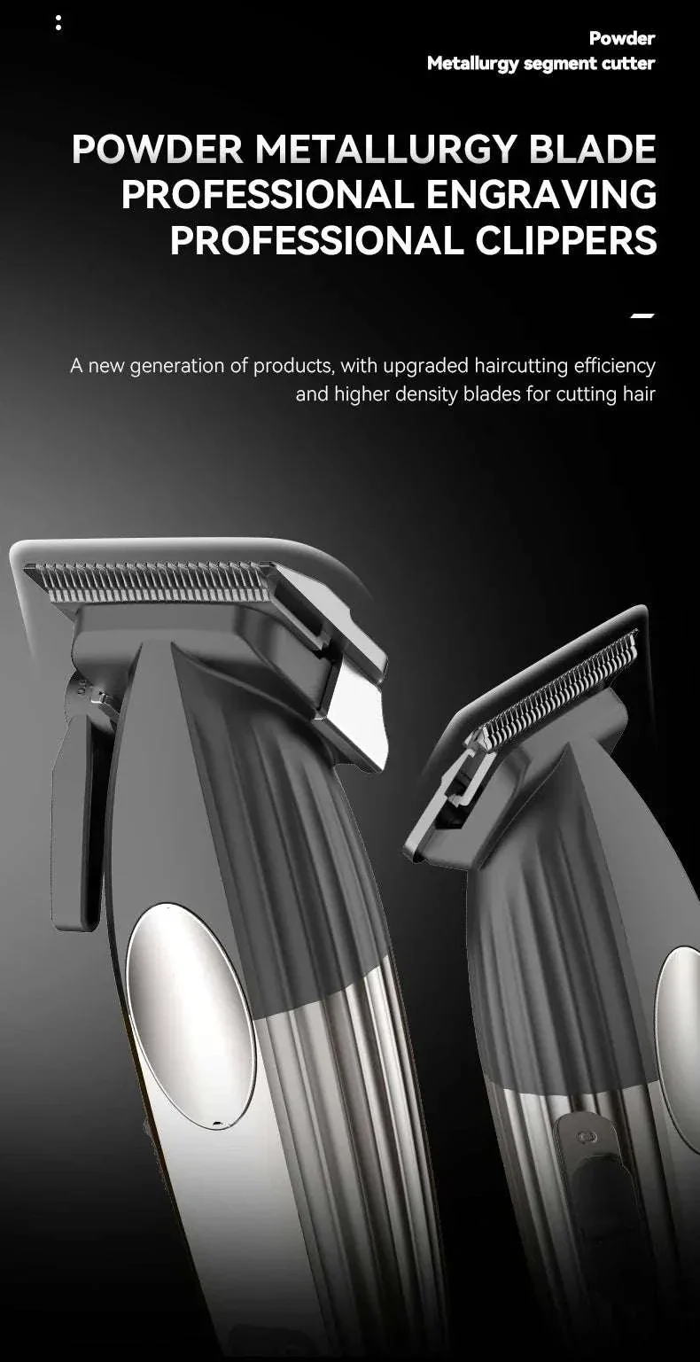 Kemei KM-8536 Cordless Hair Clipper & Trimmer Set with LCD Display - Image 8