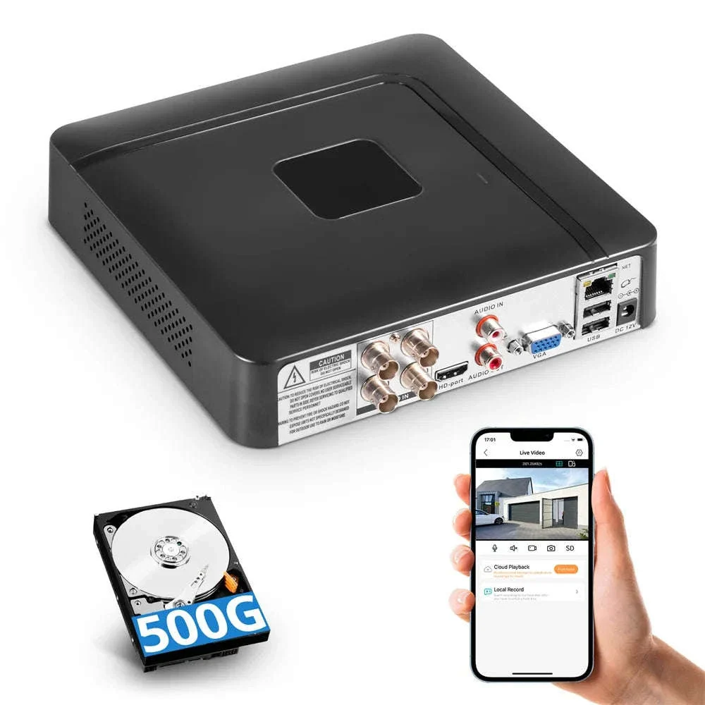 KERUI 4CH 5MP DVR Recorder with H.265 and 500G HDD - Image 6