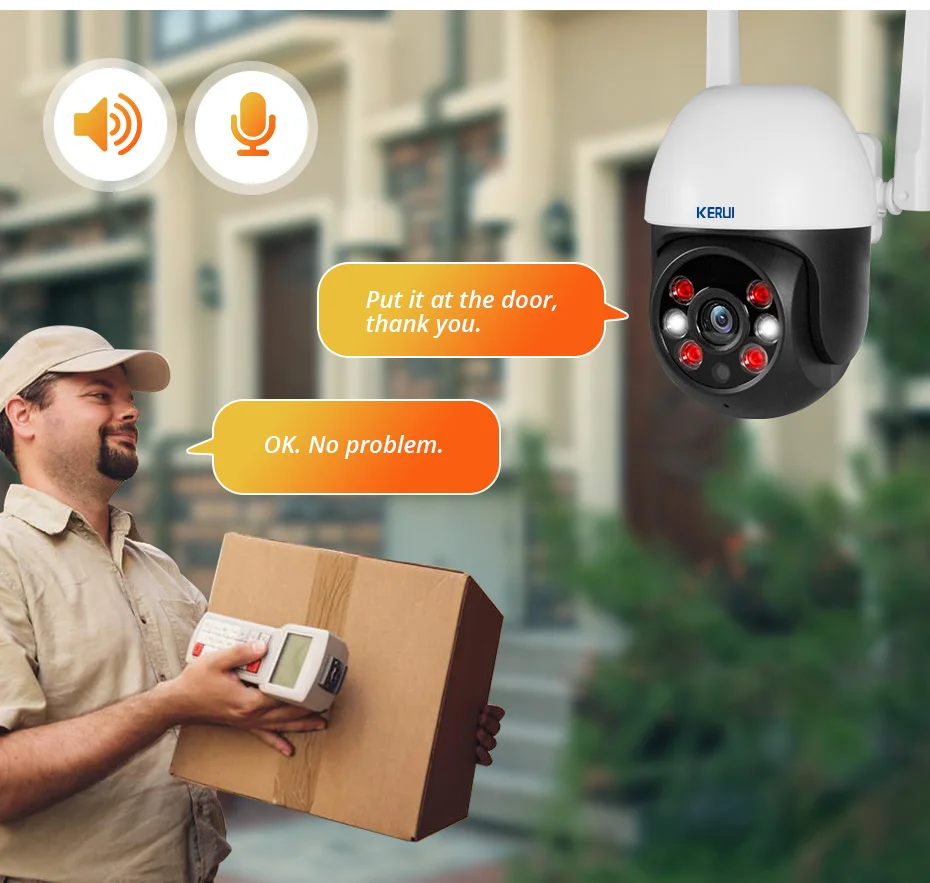 KERUI 5MP Outdoor WiFi Dome Security Camera with Auto Tracking - Image 4