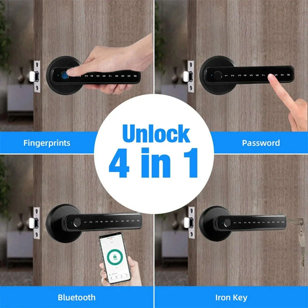Tuya Smart Fingerprint Door Lock with App and Key Unlock - Image 6