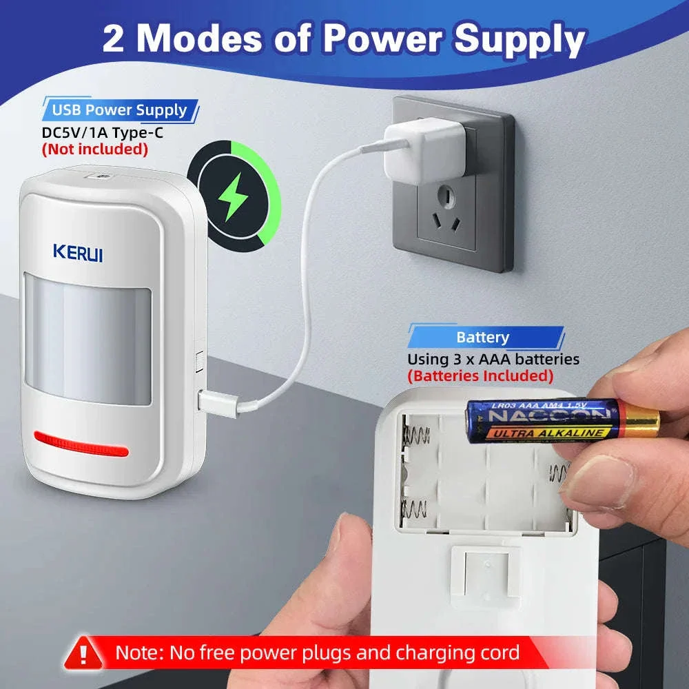 KERUI Wireless PIR Motion Sensor Alarm with Remote, 433MHz - Image 12