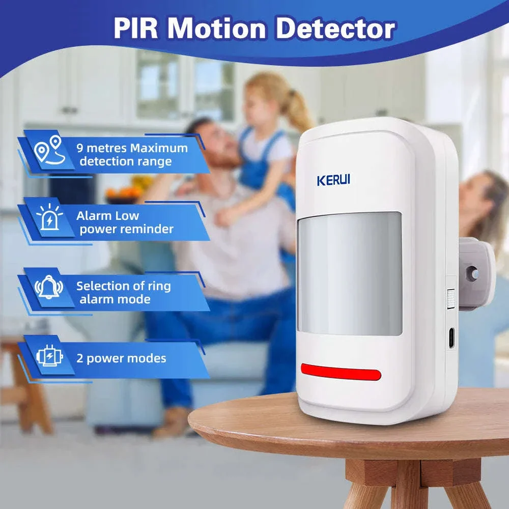 KERUI Wireless PIR Motion Sensor Alarm with Remote, 433MHz - Image 7