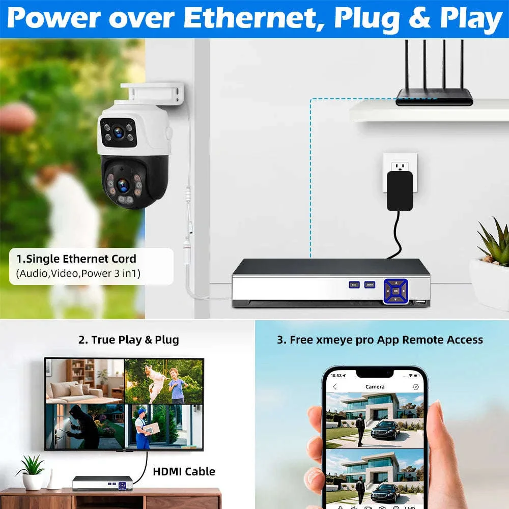 KERUI PoE 8-Channel Security Camera System with 6MP Dual Lens - Image 9