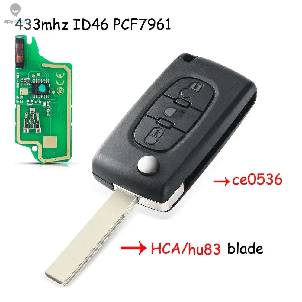 433MHz Flip Remote Car Key for Citroen & Peugeot Models - Image 22