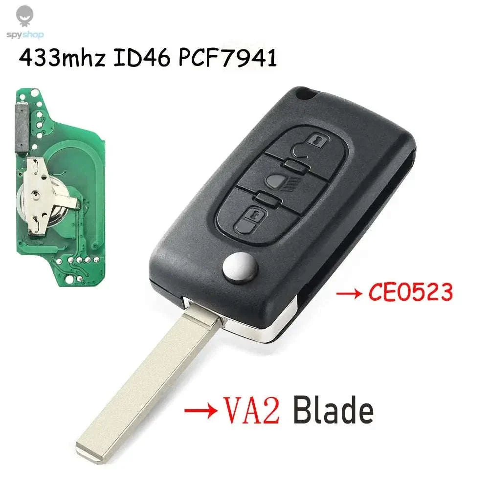 433MHz Flip Remote Car Key for Citroen & Peugeot Models - Image 28