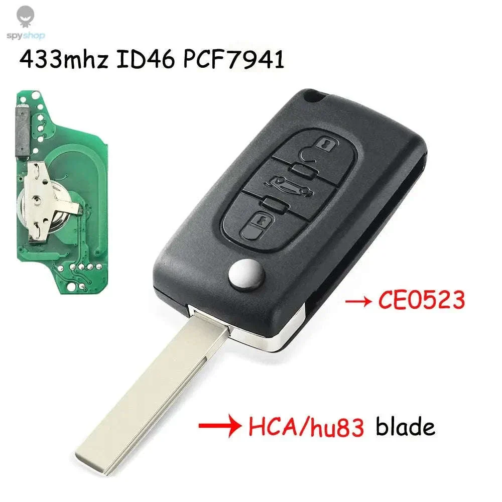 433MHz Flip Remote Car Key for Citroen & Peugeot Models - Image 29