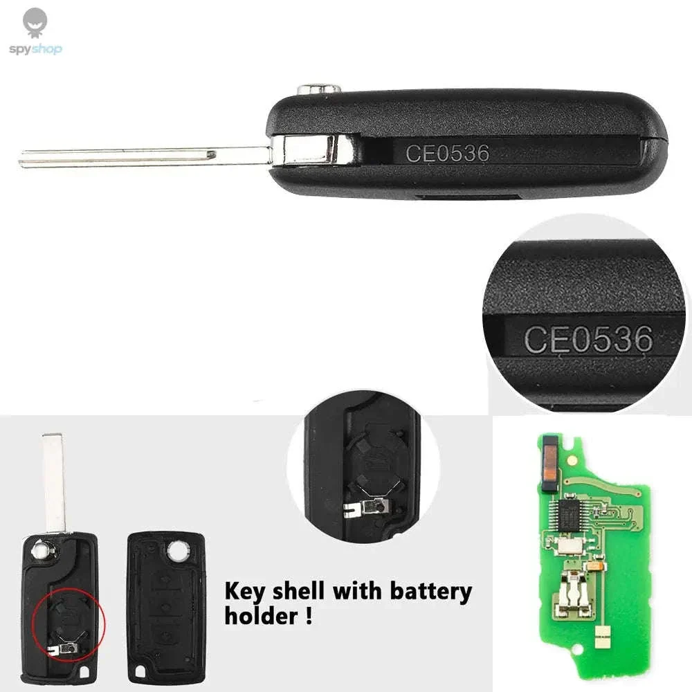 433MHz Flip Remote Car Key for Citroen & Peugeot Models - Image 4