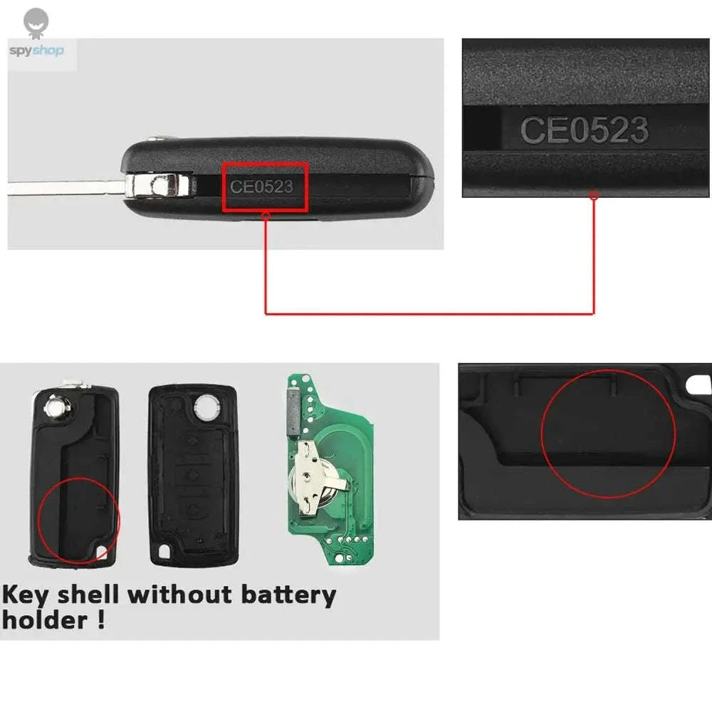 433MHz Flip Remote Car Key for Citroen & Peugeot Models - Image 5