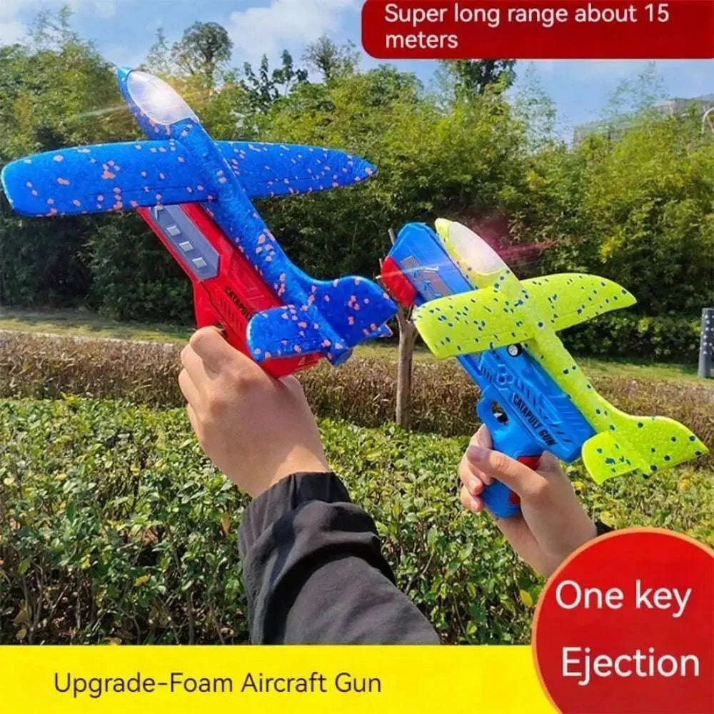 Kids Catapult Foam Glider Plane Set for Outdoor Play - Image 3