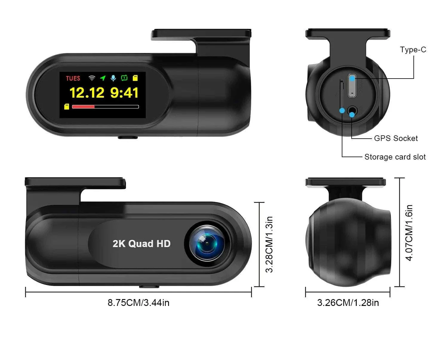 2K WiFi Dash Cam with Night Vision and GPS Support - Image 19