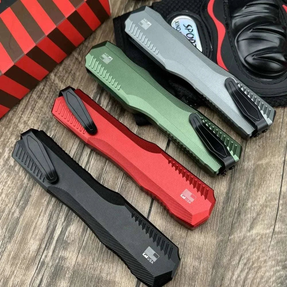 D2 Steel Folding Pocket Knife 20cm Outdoor EDC with T6 Aluminum Handle