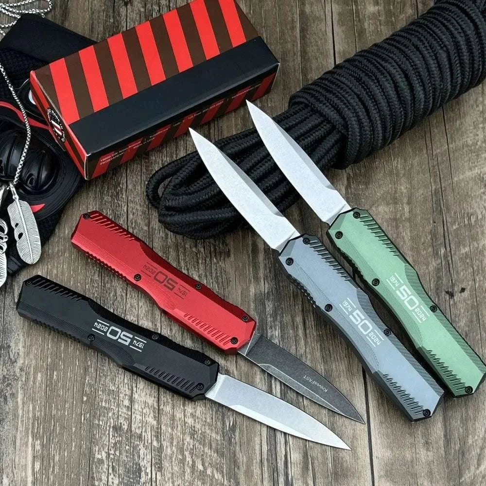 D2 Steel Folding Pocket Knife 20cm Outdoor EDC with T6 Aluminum Handle - Image 4