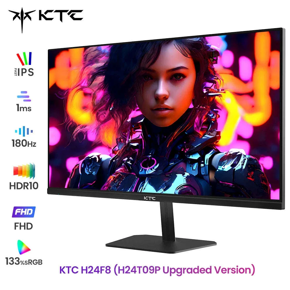 KTC H24F8 23.8" 180Hz Fast IPS HDR10 Gaming Monitor