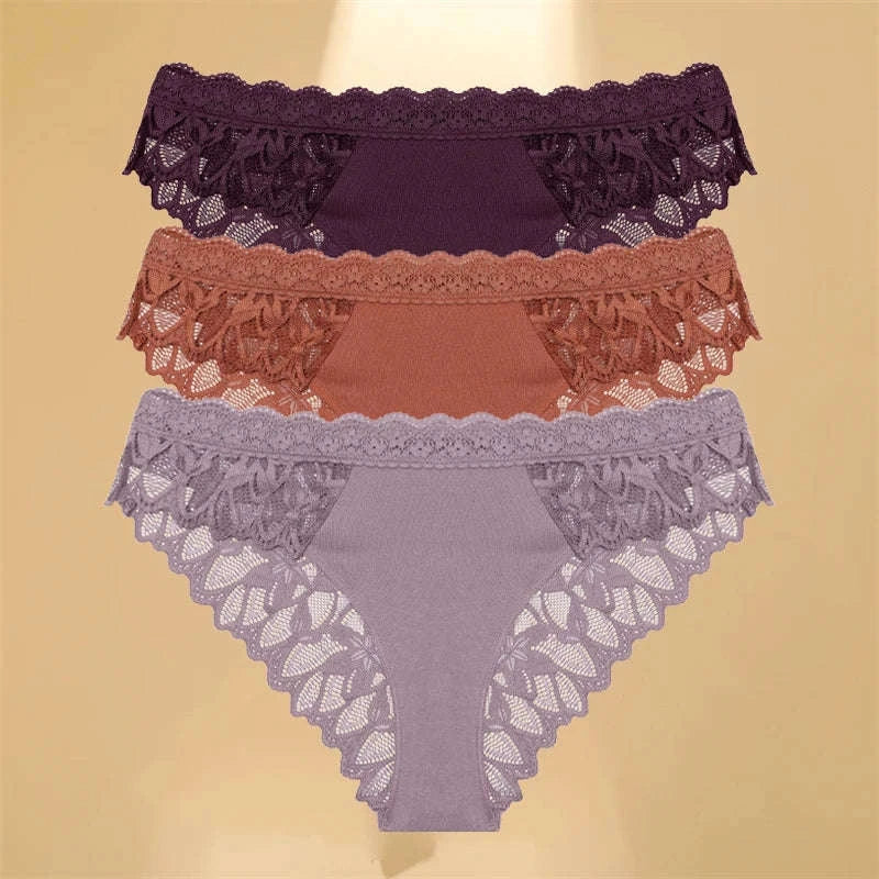 3-Piece Lace Hollow-Out Underwear Set for Women - Image 11