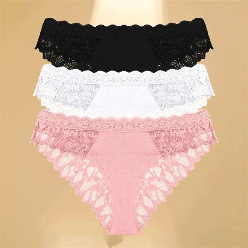 3-Piece Lace Hollow-Out Underwear Set for Women - Image 12