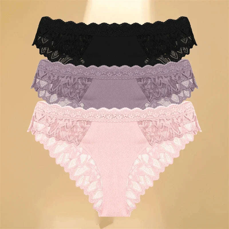 3-Piece Lace Hollow-Out Underwear Set for Women - Image 15