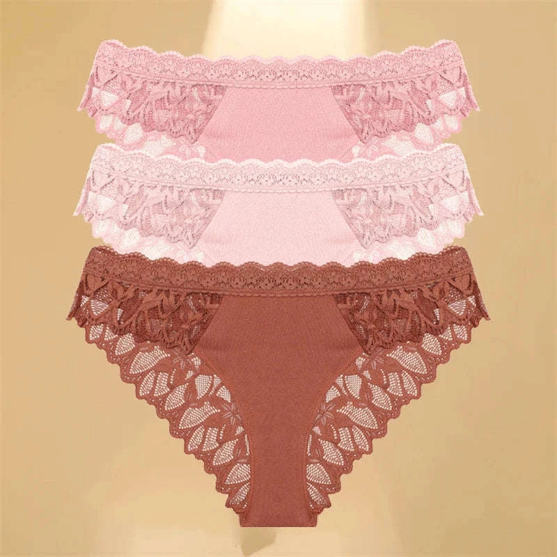 3-Piece Lace Hollow-Out Underwear Set for Women - Image 16