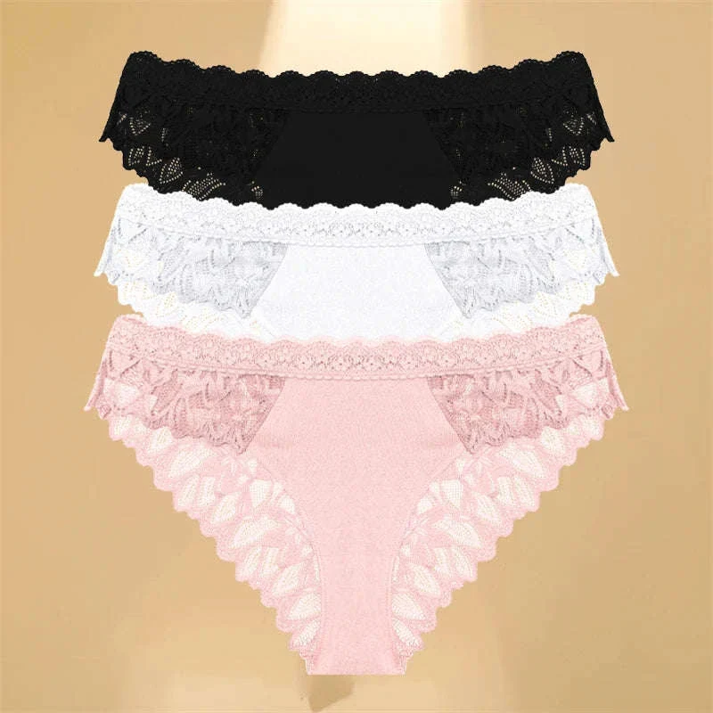 3-Piece Lace Hollow-Out Underwear Set for Women - Image 8
