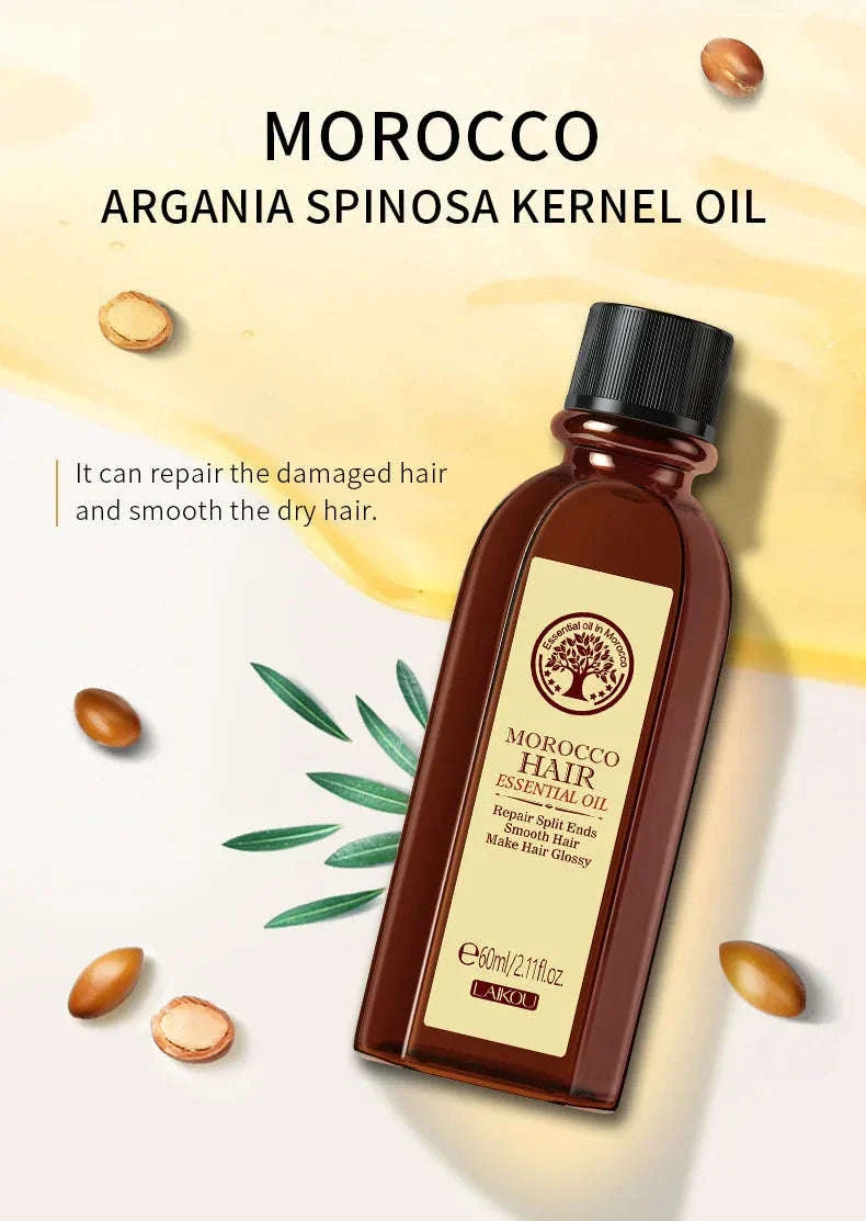Moroccan Argan Hair Essence Oil for Dry, Damaged Hair 60ml - Image 4