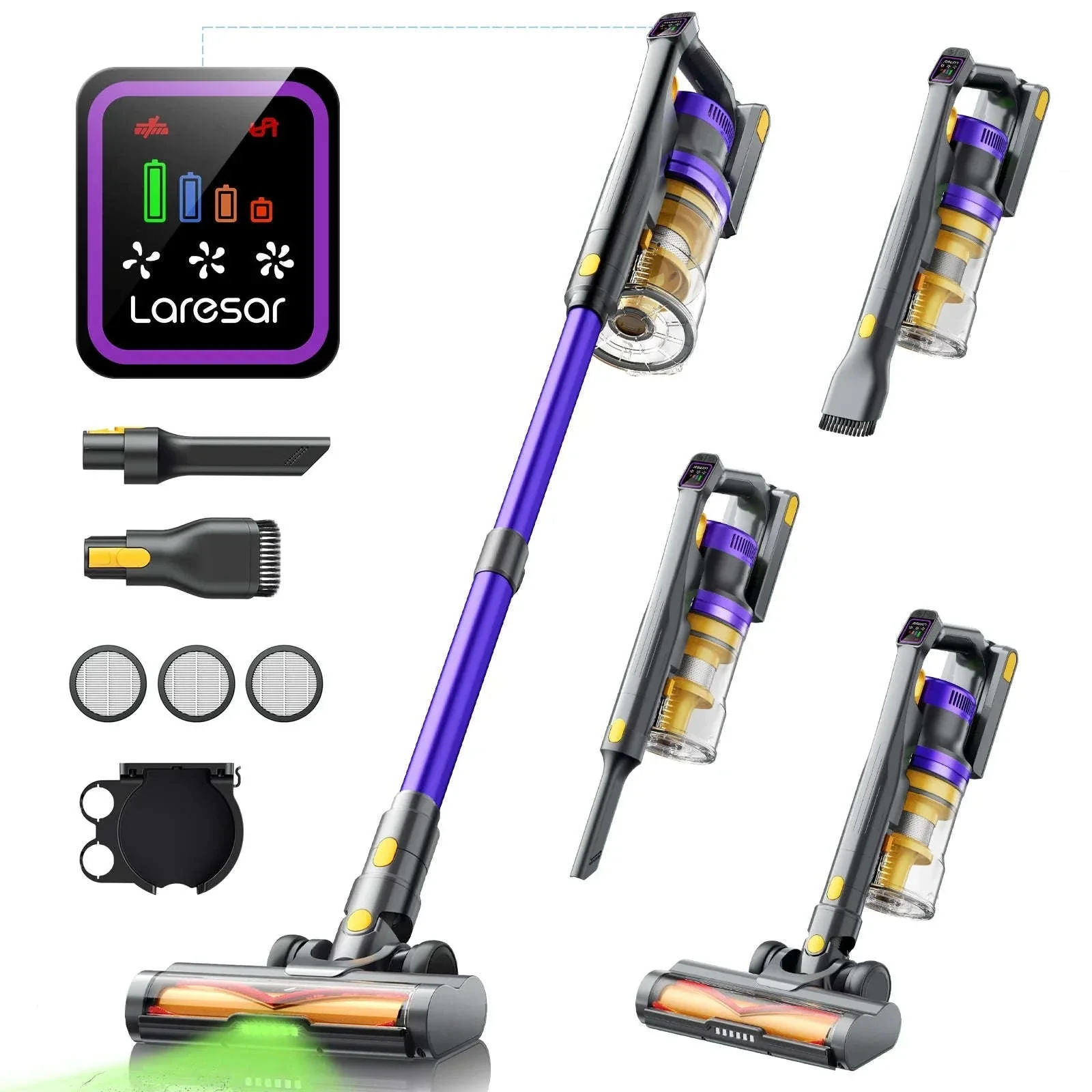 Laresar X11 Cordless Vacuum Cleaner with 550W Deep Suction