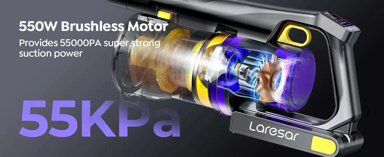 Laresar X11 Cordless Vacuum Cleaner with 550W Deep Suction - Image 14