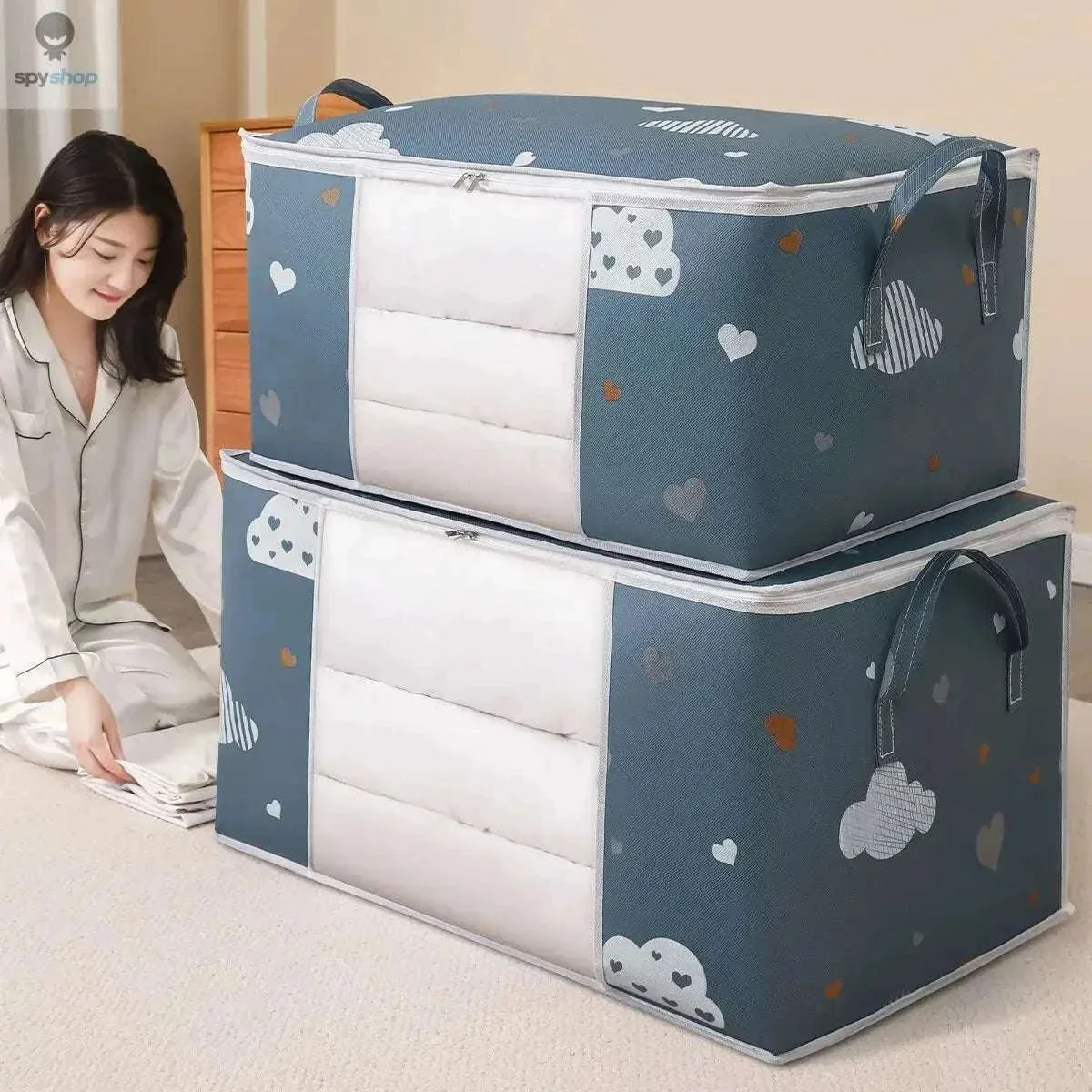 Large Capacity Storage Bag Organizer for Tidy Home Storage