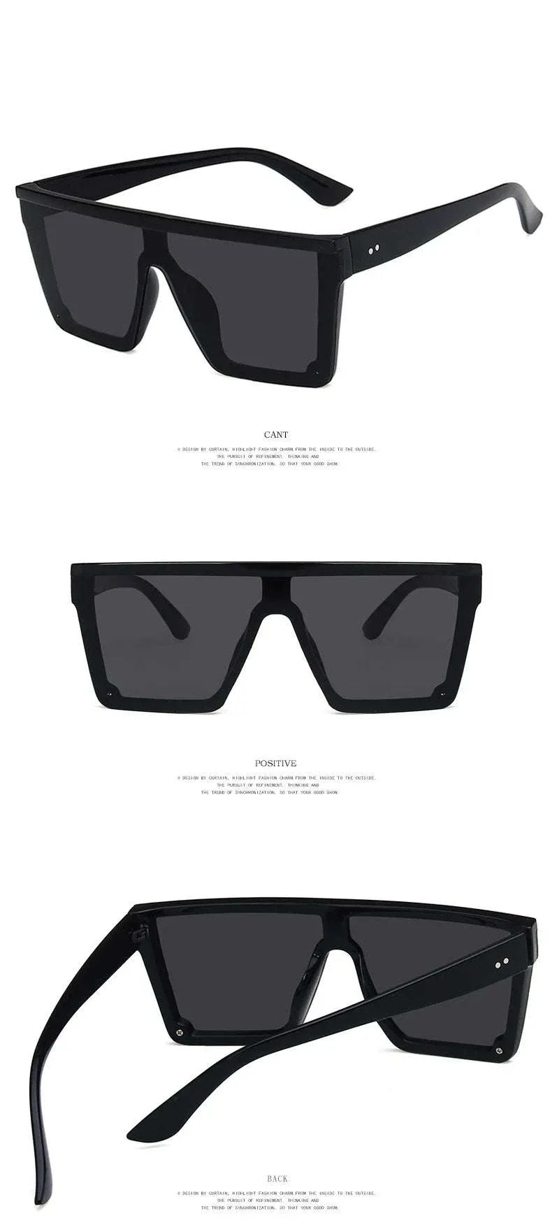 Large-Frame One-Piece Fashion Sunglasses for Women - Image 14