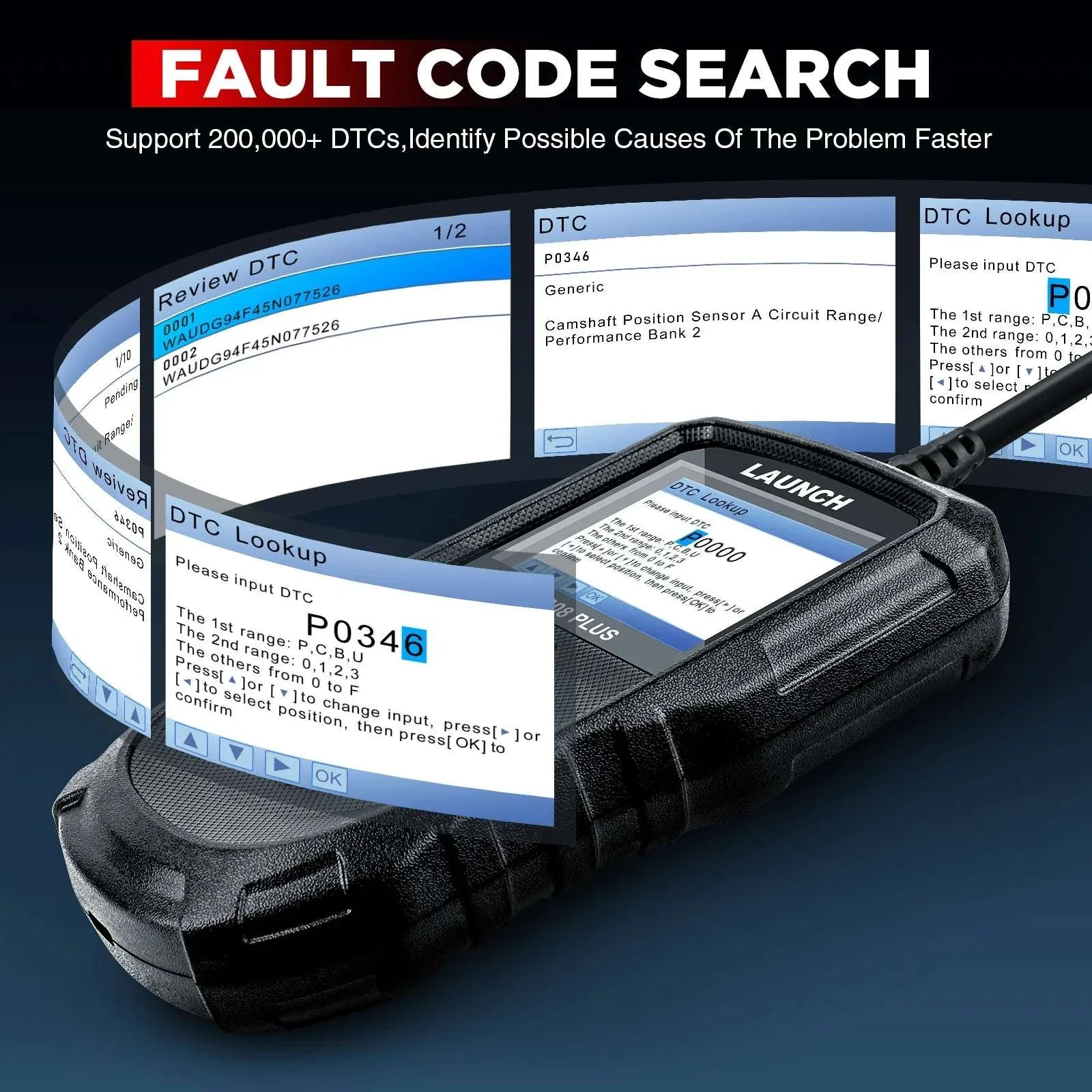 OBD2 Scanner Code Reader with Engine Diagnostics & Battery Test - Image 11