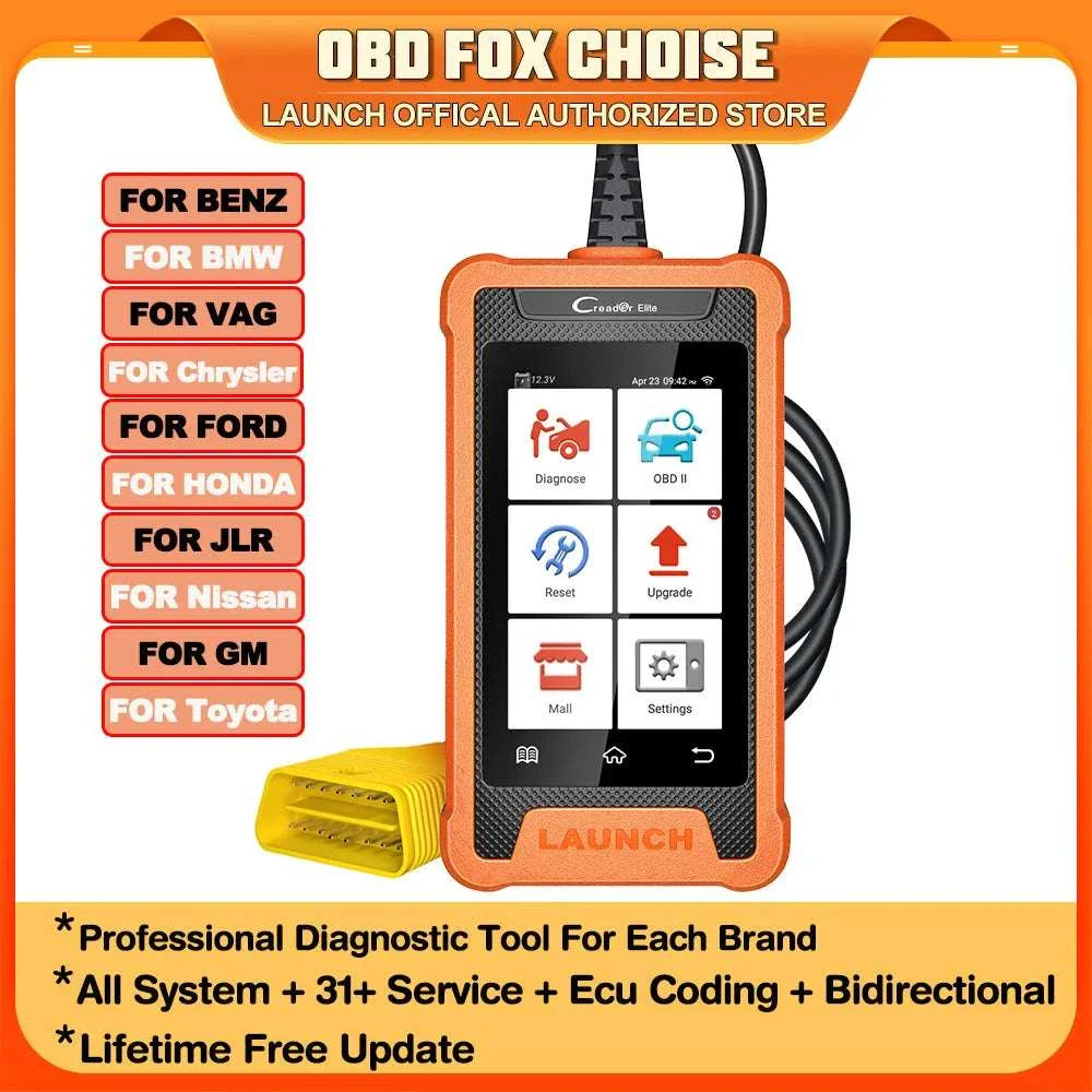 LAUNCH X431 Creader Elite OBD2 Scanner for Mercedes Full System