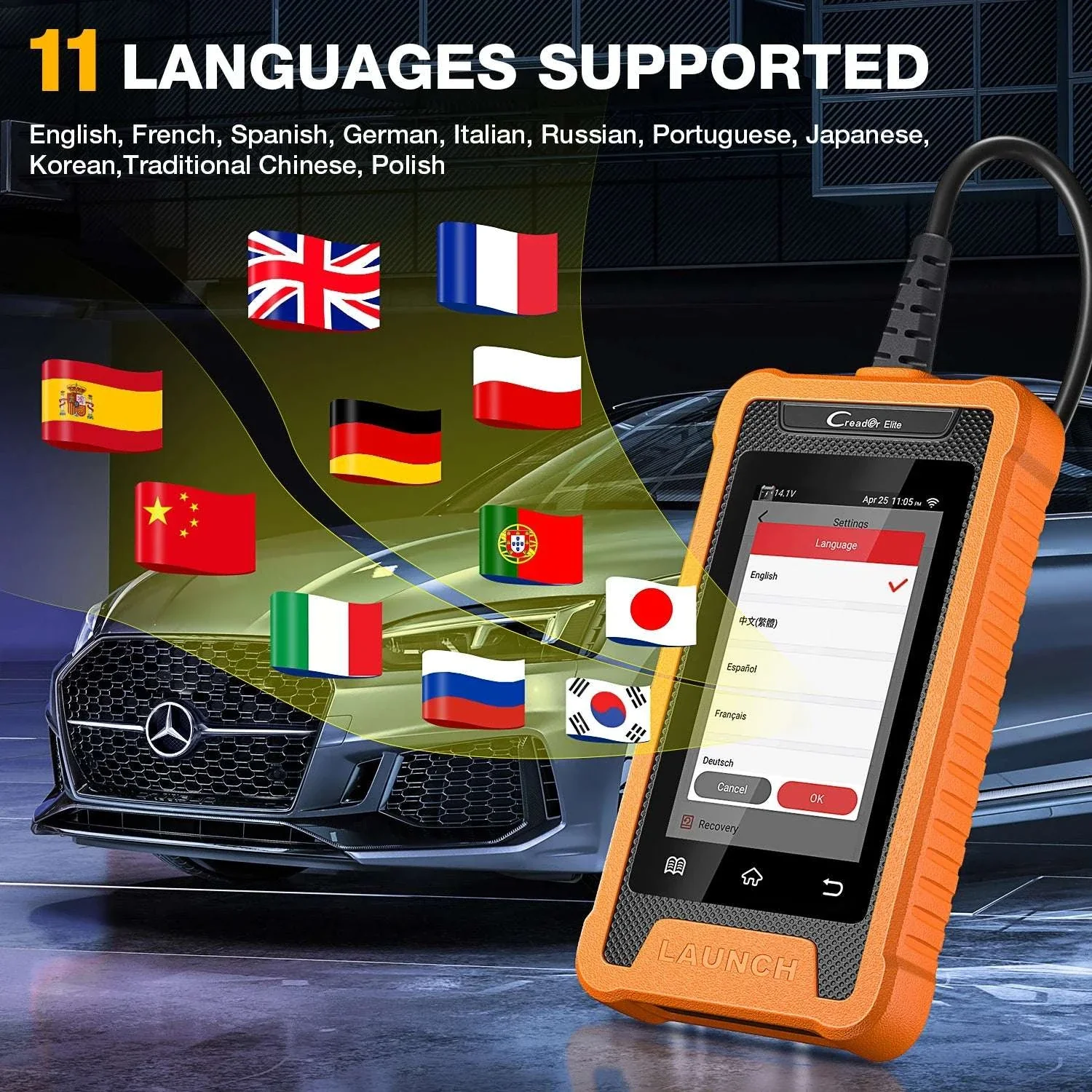 LAUNCH X431 Creader Elite OBD2 Scanner for Mercedes Full System - Image 5