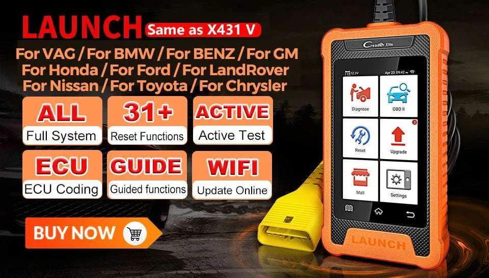 LAUNCH X431 Creader Elite OBD2 Scanner for Mercedes Full System - Image 7