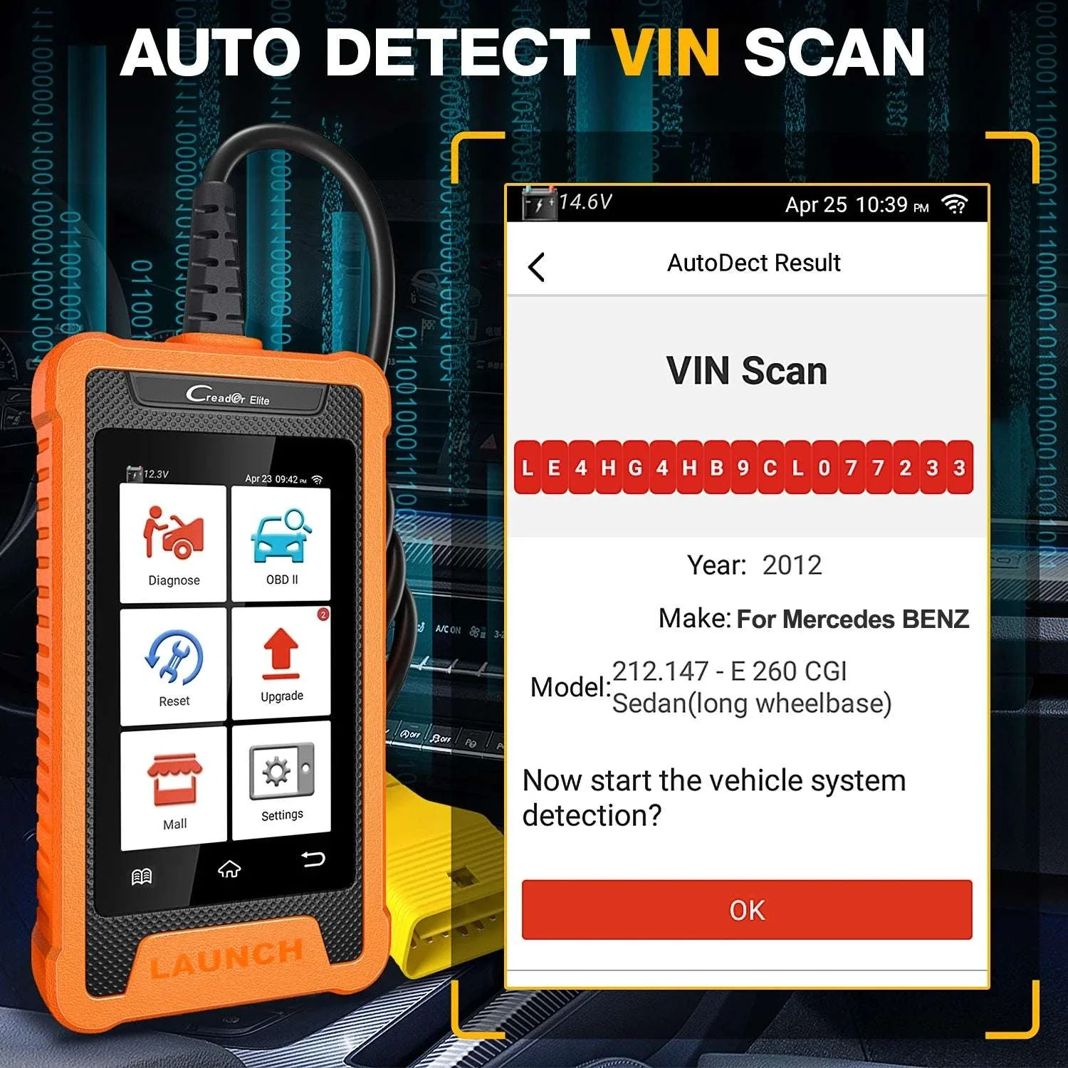 LAUNCH X431 Creader Elite OBD2 Scanner for Mercedes Full System - Image 9