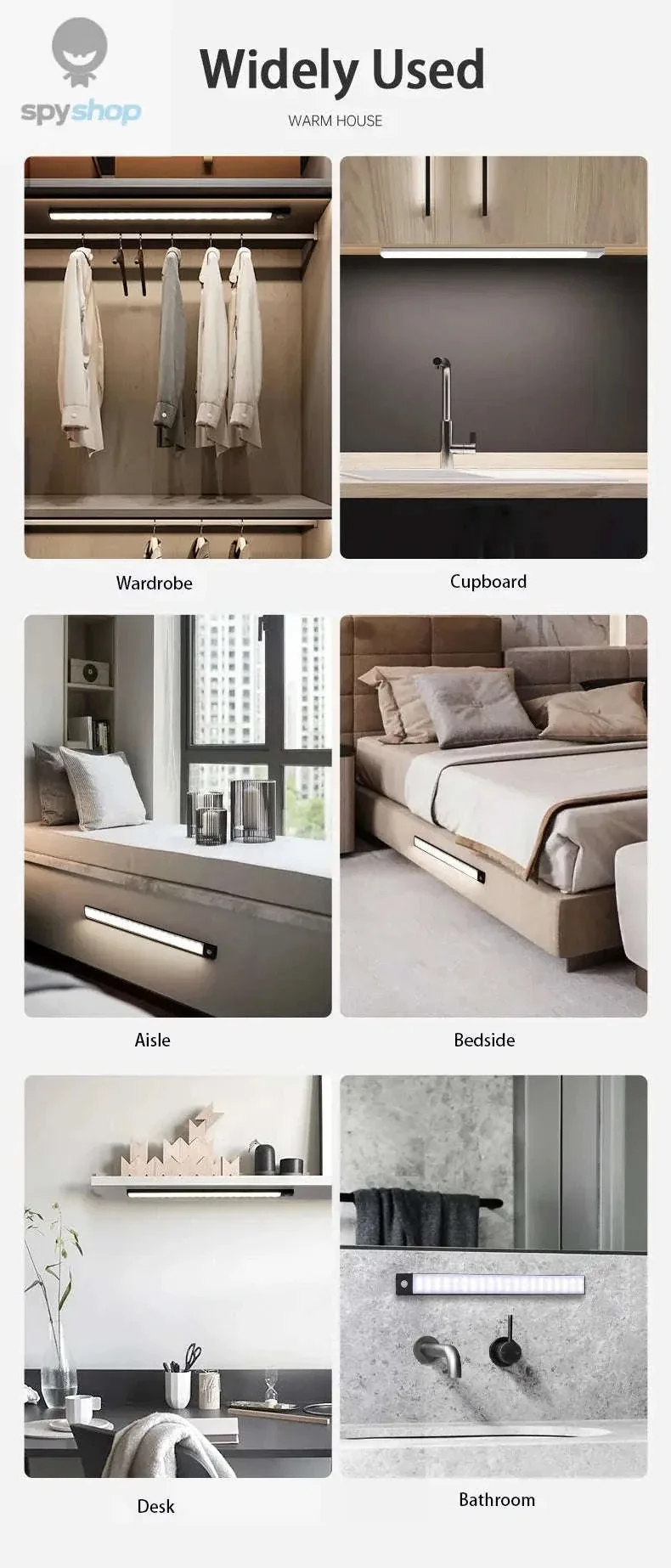 LED Cabinet Light with Motion Sensor, Rechargeable and Slim - Image 15