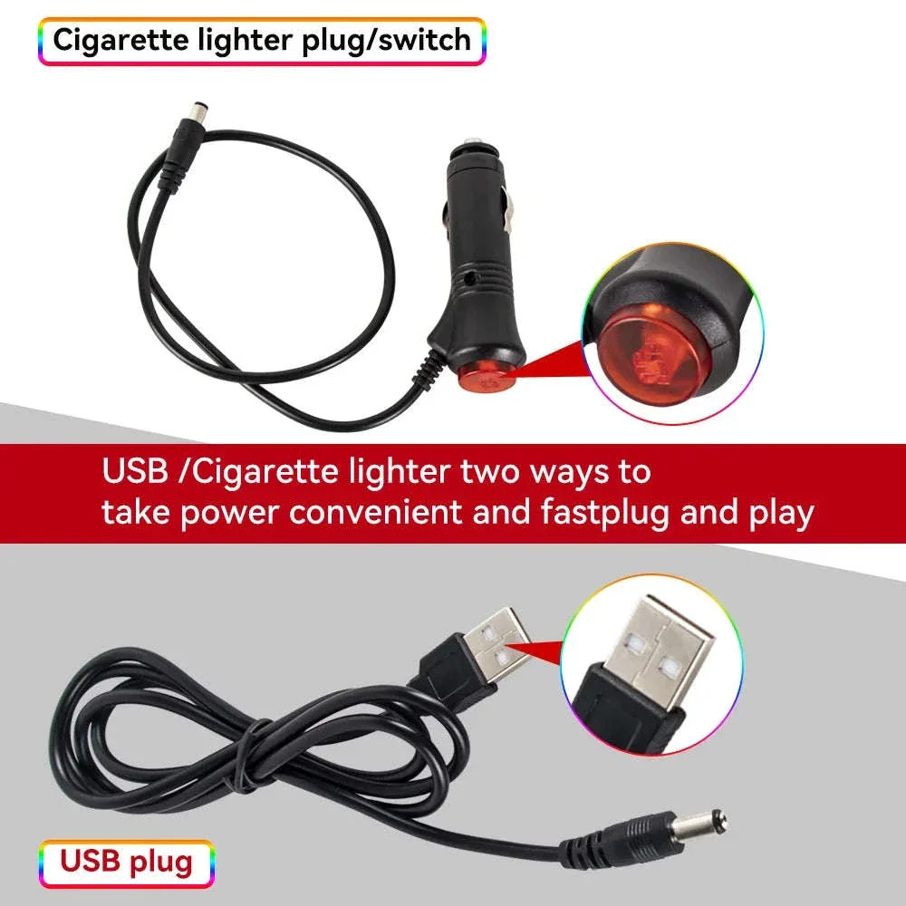 Neon RGB LED Car Foot Lights with App and Remote Control - Image 10