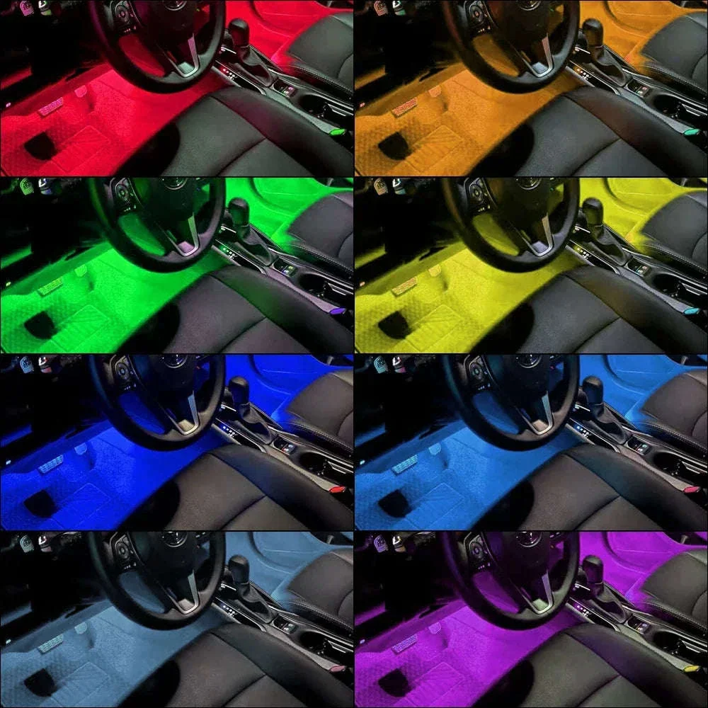 Neon RGB LED Car Foot Lights with App and Remote Control - Image 15