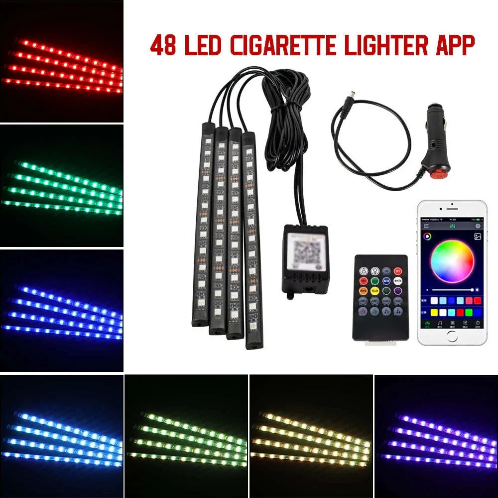 Neon RGB LED Car Foot Lights with App and Remote Control - Image 18