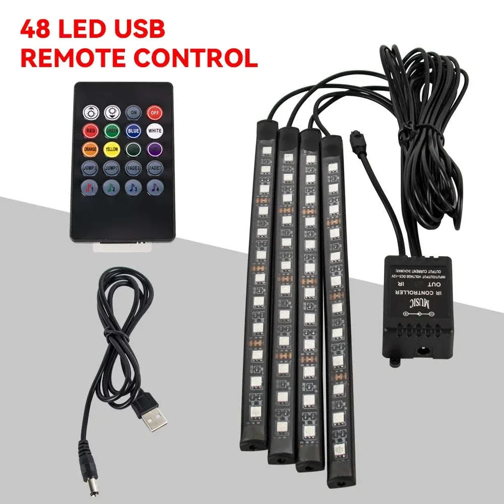 Neon RGB LED Car Foot Lights with App and Remote Control - Image 30