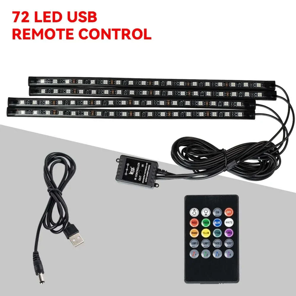 Neon RGB LED Car Foot Lights with App and Remote Control - Image 31
