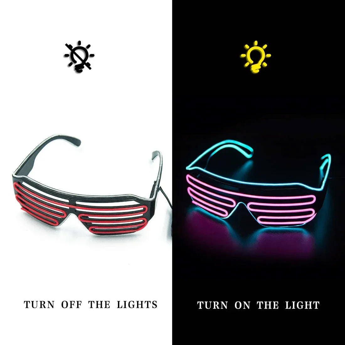 LED Glowing Glasses Neon Party Sunglasses for Events - Image 15