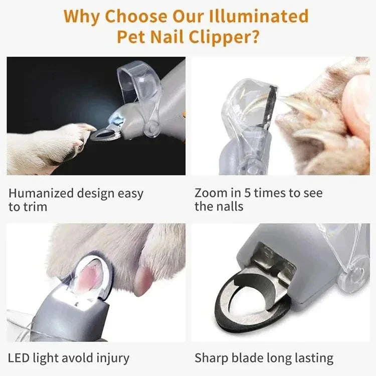 LED Pet Nail Clipper with Light for Safe Cat & Dog Grooming - Image 13