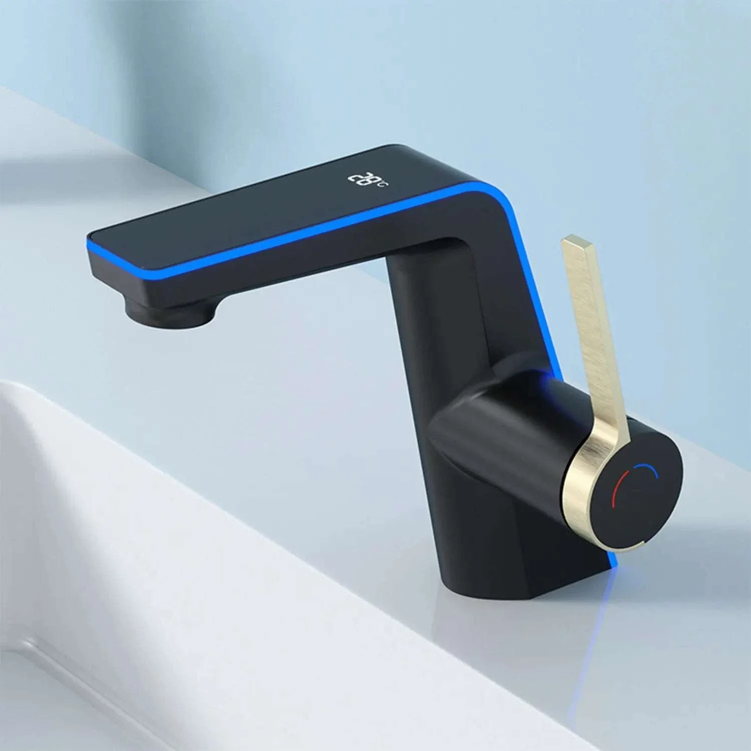 LED Temperature Display Bathroom Faucet with Dual Spray Modes - Image 13