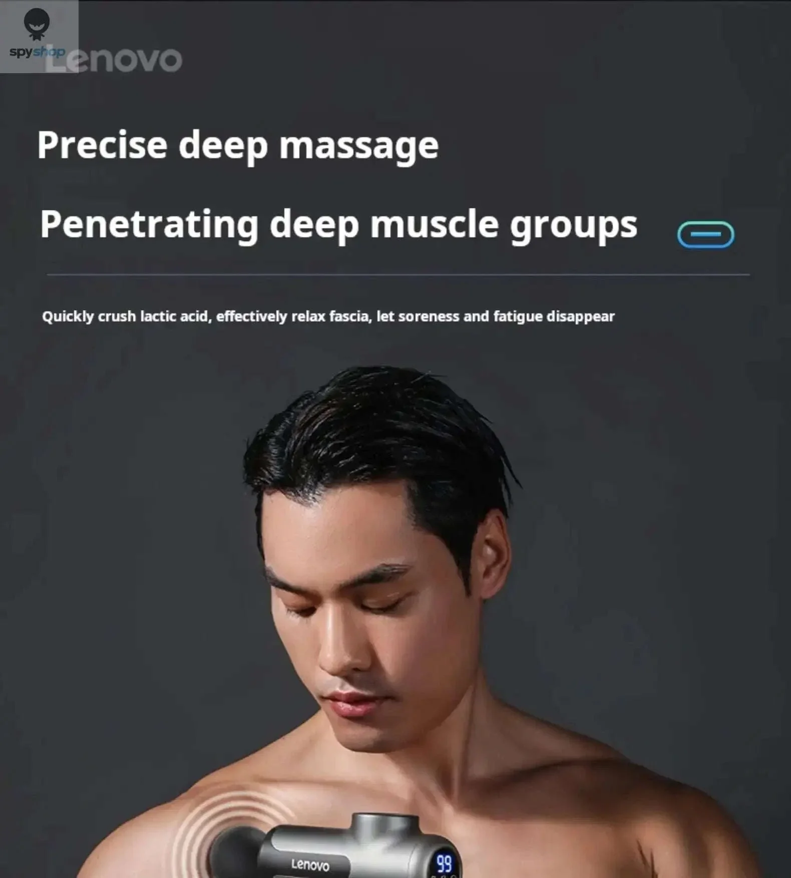 Lenovo Deep Muscle Fascia Gun for Sore Muscle Relief - Image 16
