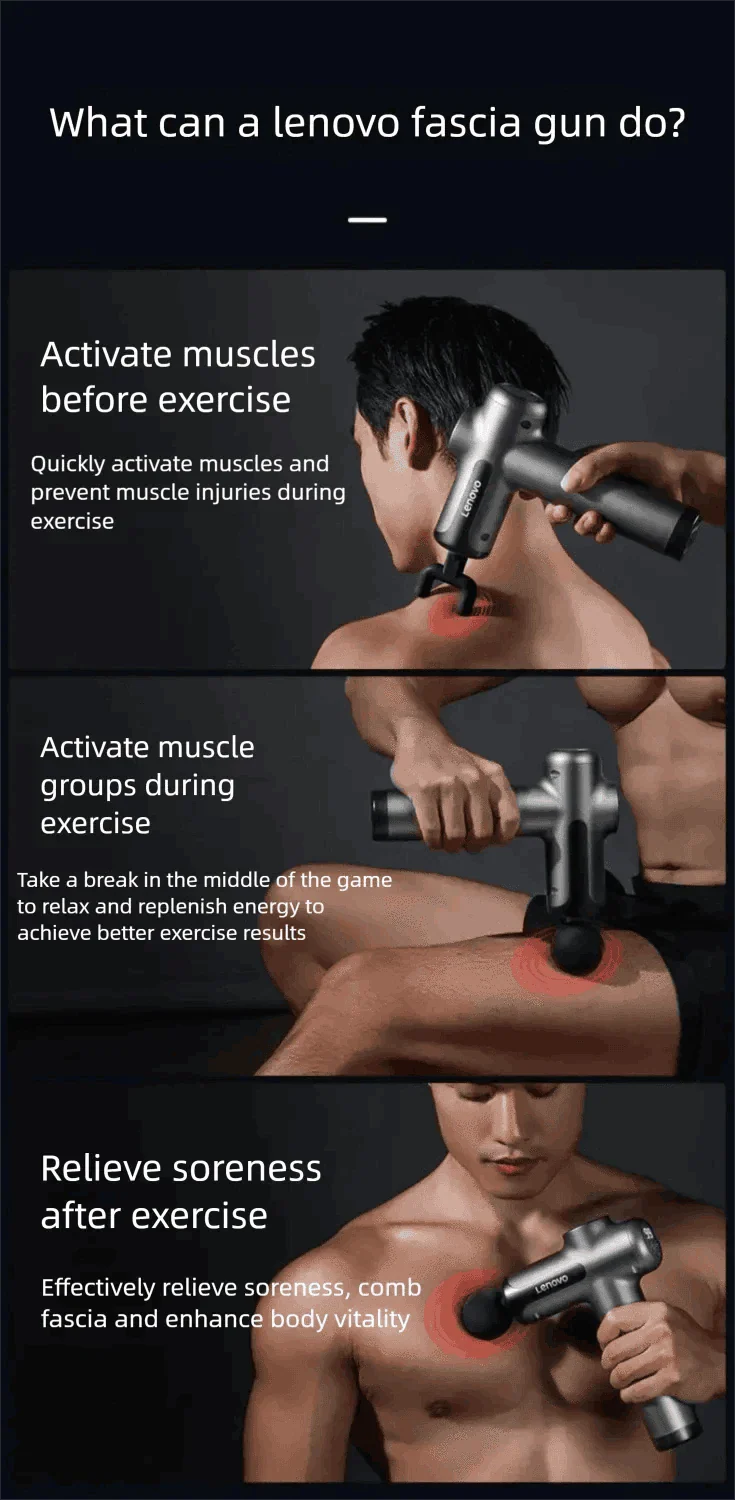 Lenovo N3 Deep Tissue Massage Device with LED Touch Control - Image 12