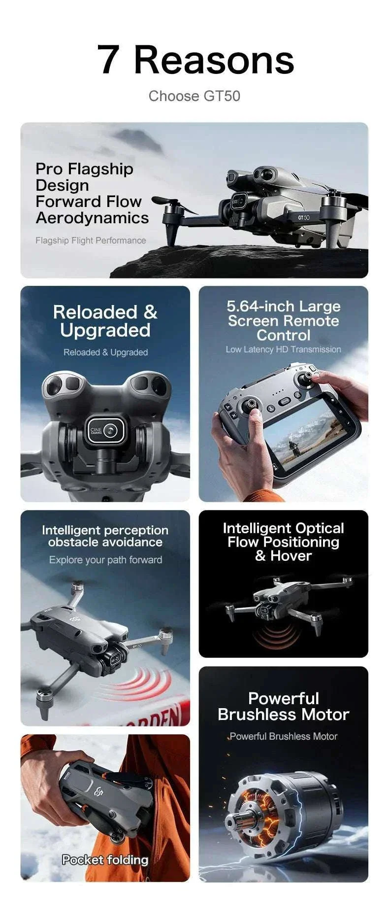 Lenovo GT50 8K Drone with 360° Obstacle Avoidance & 3KM Range - Image 8