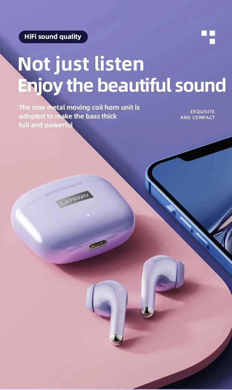 Lenovo LP40 Pro Wireless Earbuds Bluetooth 5.3 Low Latency - Image 13