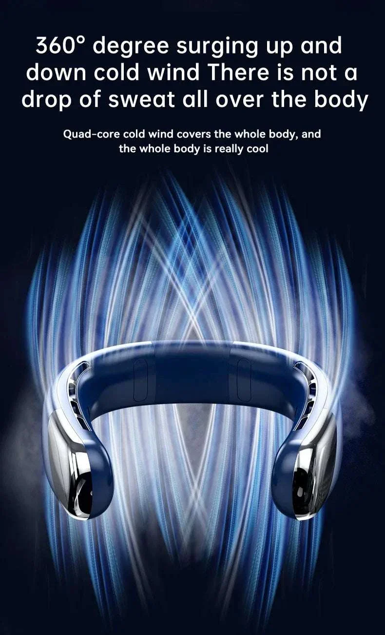 Portable Neck Air Conditioner Fan 5-Speed Rechargeable Cooling - Image 11