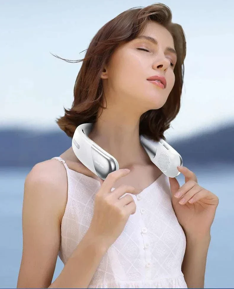 Portable Neck Air Conditioner Fan 5-Speed Rechargeable Cooling - Image 13