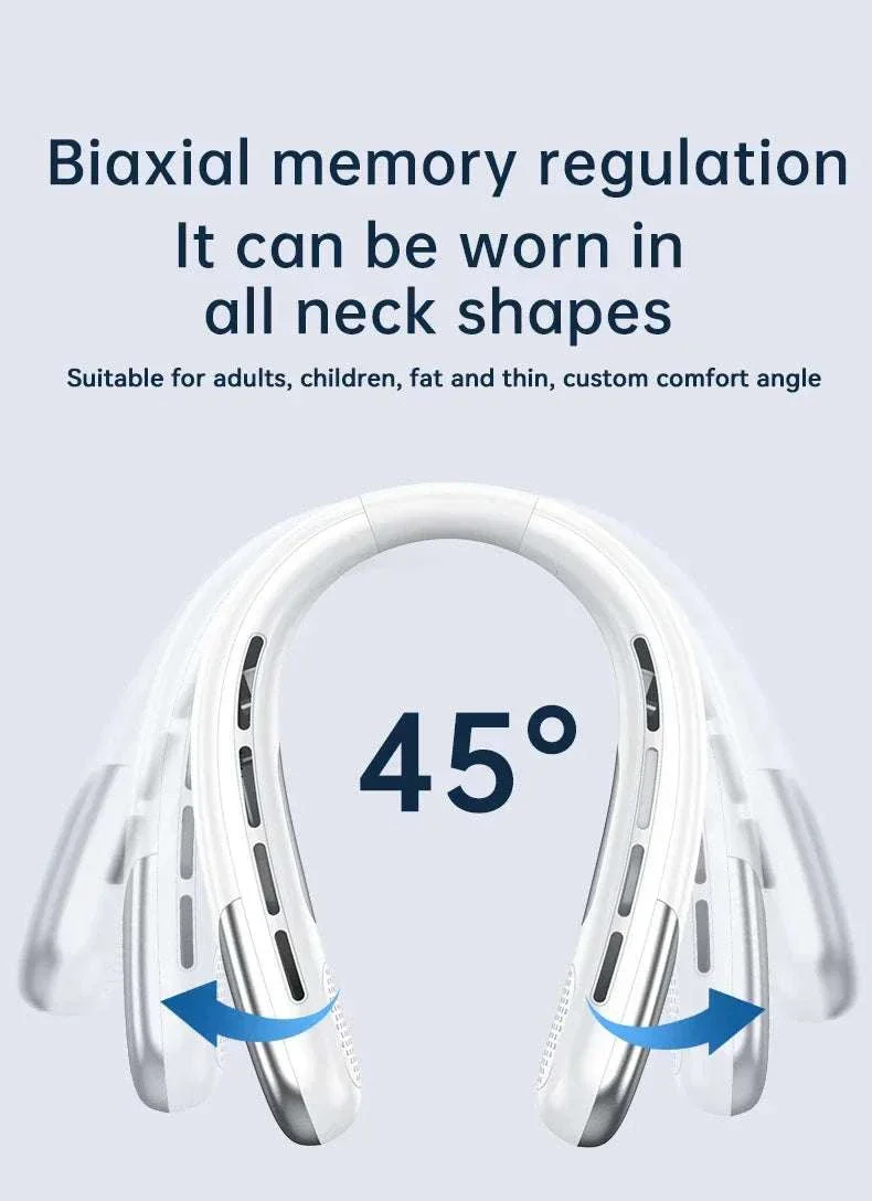 Portable Neck Air Conditioner Fan 5-Speed Rechargeable Cooling - Image 20