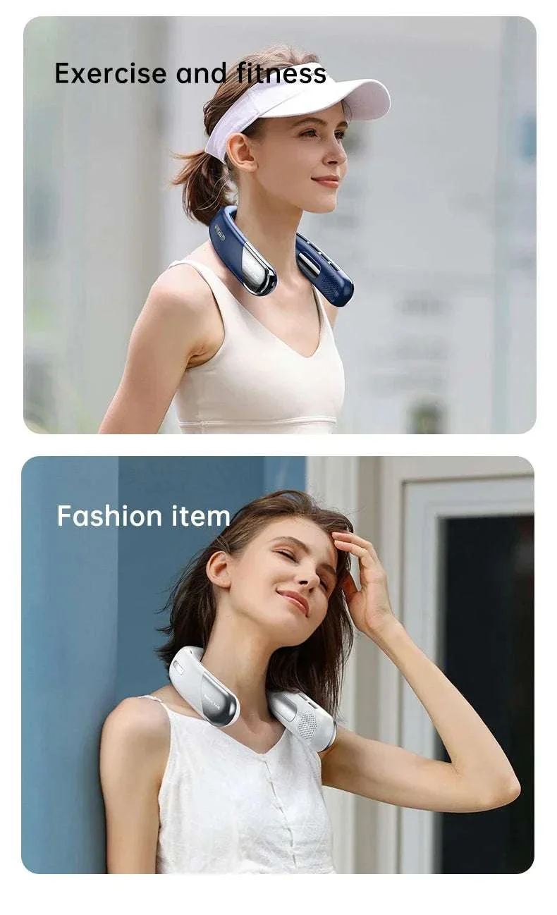 Portable Neck Air Conditioner Fan 5-Speed Rechargeable Cooling - Image 23